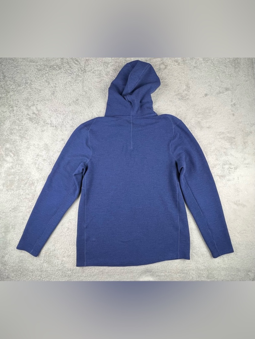 Lululemon Shift Stitch Hoodie Men's Med Blue Waffle Knit Thermal Performance - Picture 2 of 8